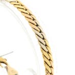 Tricolor gouden gourmet schakelarmband, Ophalen of Verzenden, Gebruikt, Overige kleuren, Goud