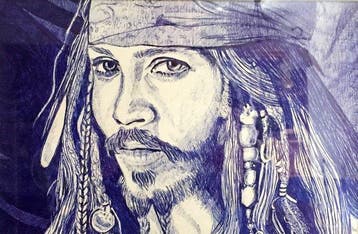 Magda Pinto Garcia - Jack Sparrow - Drawing done completely, Nieuw