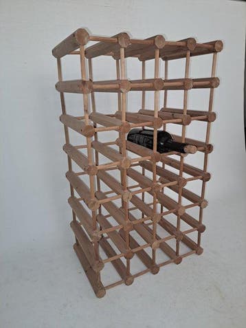 Langaa - Richard nissen - Wijnrek - Hout - 28 flessen, Antiek en Kunst, Antiek | Meubels | Stoelen en Banken