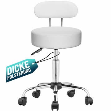 Rolkruk Wit 360° draaibaar met rugleuning (Interieur), Verzenden, Nieuw in verpakking