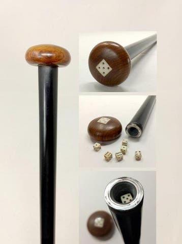 Wandelstok - Gentelman novelty gokstok - Hout, Been - ca.