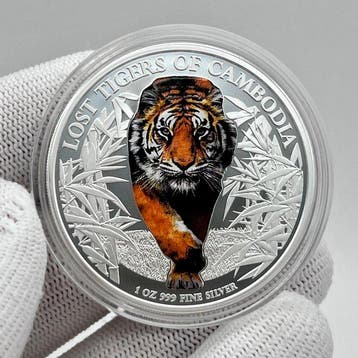 Cambodja. 3000 Riels 2026 – Lost Tigers of Cambodia – 1 oz
