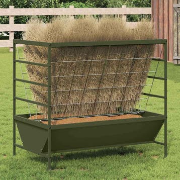 vidaXL Vee voeder Olijfgroen 100 x 60 x 90 cm 15 kg, Dieren en Toebehoren, Verzenden, Nieuw