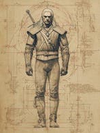 Shayer - Geralt of Rivia – Codex of the Wolf - XL - 60x80cm, Nieuw