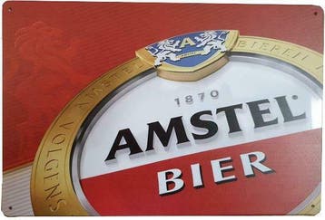 Amstel reclamebord, Verzamelen, Verzenden, Nieuw