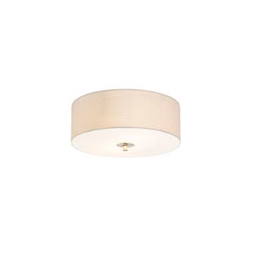 Landelijke plafondlamp wit/crème 30 cm - Drum Jute, Verzenden, Nieuw