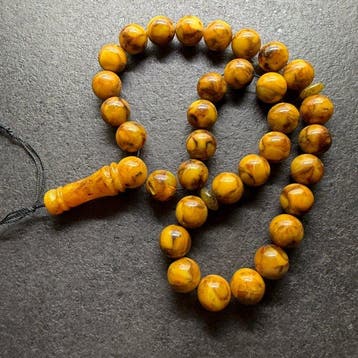 Baltisch amber tesbih gebedsketting, rozenkrans, ronde