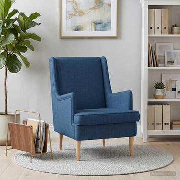 vidaXL Fauteuil Blauw Stof, Verzenden, Nieuw