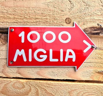 Emaille reclamebord 1000 Miglia, Verzenden, Nieuw
