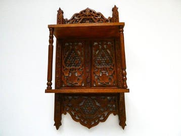 Handvervaardigd - Wandtafel - Wandconsole - Pooja Mandir of, Antiek en Kunst