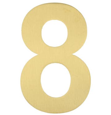 BASICS Huisnummer LBHN100-8 PVD mat goud, Verzenden, Nieuw