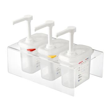 Araven sausdispensers GN 1/9 transparant 1,5L (3 stuks), Verzenden, Nieuw