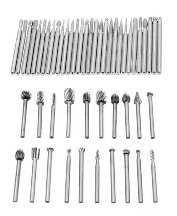Set van 50 (dremel) freesjes en raspen, 3.175 mm, Ophalen of Verzenden, Nieuw