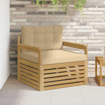 vidaXL Tuinbank Polyester Wit, Verzenden, Nieuw