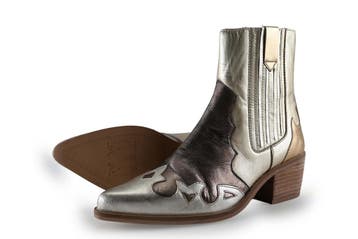 Manfield Cowboy laarzen in maat 39 Zilver, Overige kleuren, Verzenden, Zo goed als nieuw, Manfield