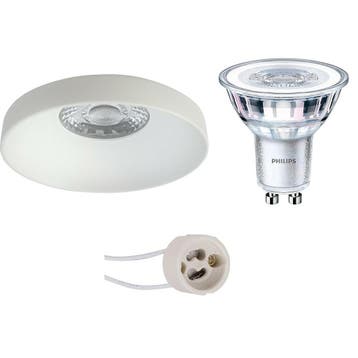 GU10 Inbouwspot Set - Mat Wit - Inbouw Rond - Philips -, Ophalen of Verzenden, Nieuw, Plafondspot of Wandspot