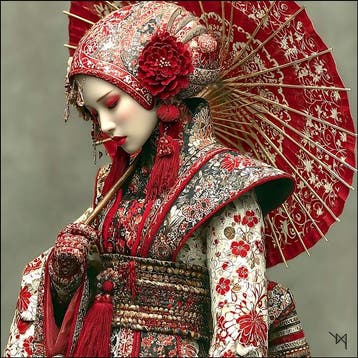 NYX - Sous l’Ombrelle Rouge – La Sérénité d’une Geisha