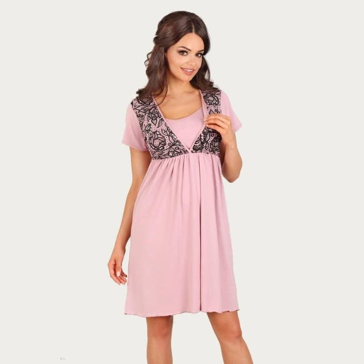 Lupoline Zwangerschapsshirt / Voedingsshirt Black and Pink, Kleding | Dames, Positiekleding, Nieuw, Verzenden