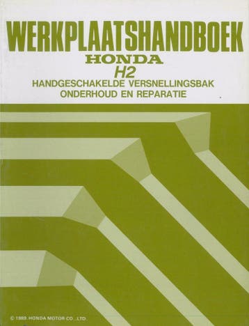 1989 Honda H2 werkplaatshandboek handgeschakelde versnelling, Verzenden