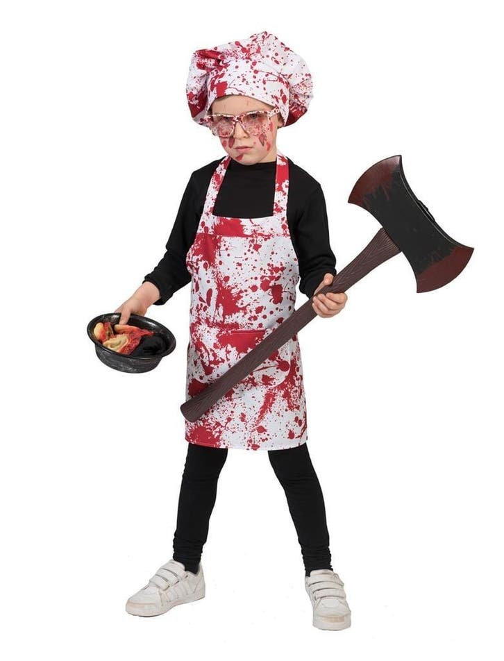 Horror Slagersoutfit kind Halloween, Kleding | Dames, Carnavalskleding en Feestkleding, Nieuw, Ophalen of Verzenden