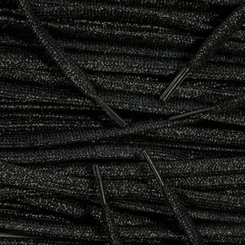 Glitter veters - Zwart • 120  cm x 8 mm, Ophalen of Verzenden, Nieuw