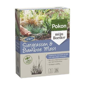 Siergrassen & bamboe mest | Pokon | 1 kg (Voor 25 planten), Verzenden