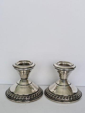 SPAULDING D.S. - Kaarsenhouder (2) - .925 zilver -, Antiek en Kunst