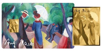 Promenade - August Macke | 24 karaat Gouden Munt Coincard, Verzenden