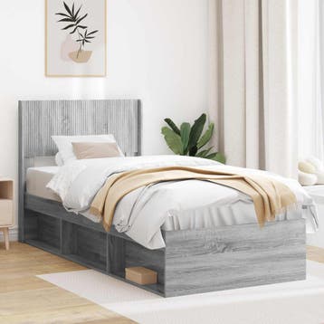 vidaXL Hoofdbord Grijs Sonoma PB, Verzenden, Nieuw, Grijs, Hout