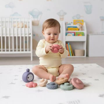 Ruhhy Zachte sensorische blokken 8-delig voor baby’s vana., Ophalen of Verzenden, Nieuw