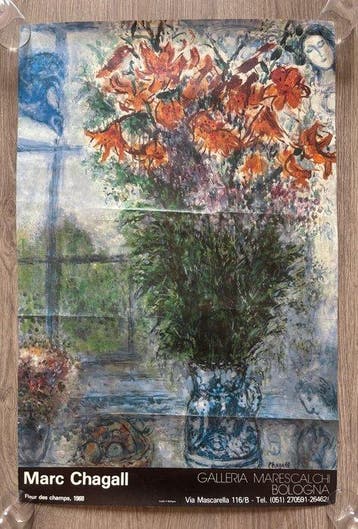 Marc Chagall - Fleur des champs 1968 – Manifesto originale