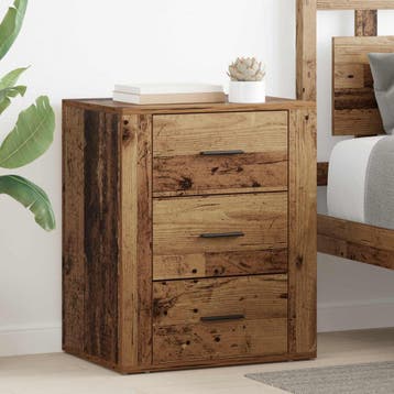 vidaXL Nachtkastje Oudhout 35 x 50 x 60 cm Bewerkt hout, Verzenden, Nieuw, 55 tot 70 cm, 45 tot 65 cm