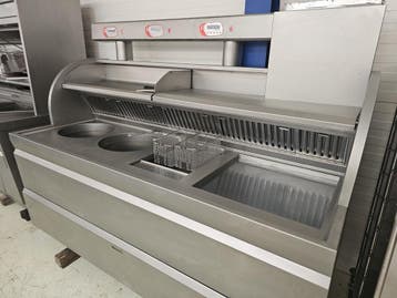 Perfecta bakwand friteuse 2x XXL R, 2 mands en bakplaat, Ophalen of Verzenden, Gebruikt