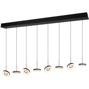 LED Hanglamp - Trio Select Guano - 8 Lichtpunten van 8 Watt, Ophalen of Verzenden, Nieuw, Metaal, Overige fittingen