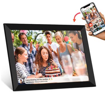 CYTEM Frameo digitale fotolijst met WiFi en familie App, Alarmfunctie, Verzenden, Nieuw, 8 tot 12 inch
