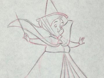 Walt Disney - Originele animatietekening Fauna - Sleeping, Nieuw