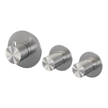 Brauer Brushed Carving Thermostatische Inbouw Badkraan, Doe-het-zelf en Verbouw, Sanitair, Ophalen of Verzenden, Nieuw