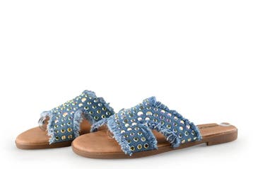 Ann Rocks Slippers in maat 37 Blauw, Slippers, Ann Rocks, Zo goed als nieuw, Verzenden