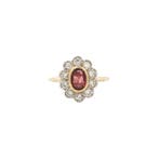 Gouden ring met robijn en diamant 18 kt, Ophalen of Verzenden, Nieuw