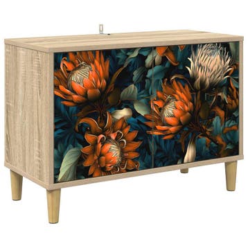 vidaXL Tv-meubel LOCHEM 69 x 33 x 50 cm Sonoma Bewerkt hout, Minder dan 50 cm, Verzenden, Nieuw, Minder dan 100 cm