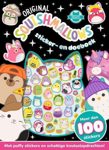 Original Squishmallows sticker- en doeboek (Goed), Verzenden, Gelezen, Witte Leeuw