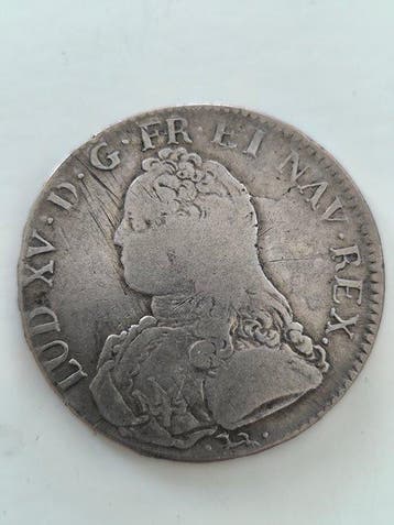 Frankrijk. Louis XV (1715-1774). Ecu 1736-L, Bayonne (Zonder