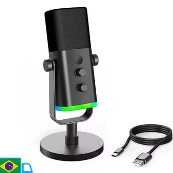 USB/XLR Microfoon RGB Gaming Streaming Dynamisch, Muziek en Instrumenten, Microfoons, Verzenden, Nieuw