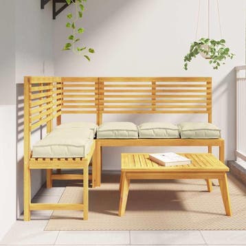 Tuinkussens 6st 40x40cm | Retourdeal 55% Korting, Ophalen of Verzenden, Zo goed als nieuw, Beige, Vierkant