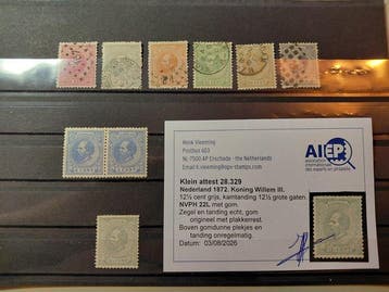 Nederland 1872 - Kavel Nederland koning Willem III, Gestempeld
