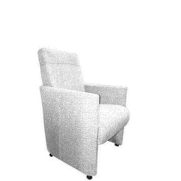 Eetkamerstoel Rob - eetkamerstoelen - Wit, Nieuw, Wit, Stof