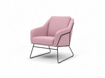Fauteuil Grace - eetkamerstoelen - Roze, Nieuw, Stof