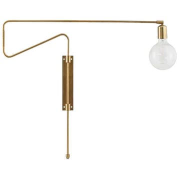 House Doctor Wall Lamp, Hdswing, Brass - Wandlamp - Nieuw in, Ophalen of Verzenden, Nieuw, Metaal