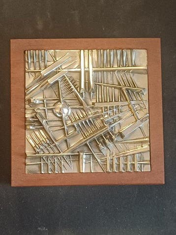 Arnaldo Pomodoro (1926) - sculptuur, Scatola inTeak - 7 cm -, Antiek en Kunst