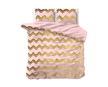 Sleeptime Glamour Wave Roze - 240X200/220 + 2 x kussenslopen, Nieuw